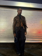 Eckhaus Latta FW24 Transparent Shirt Black