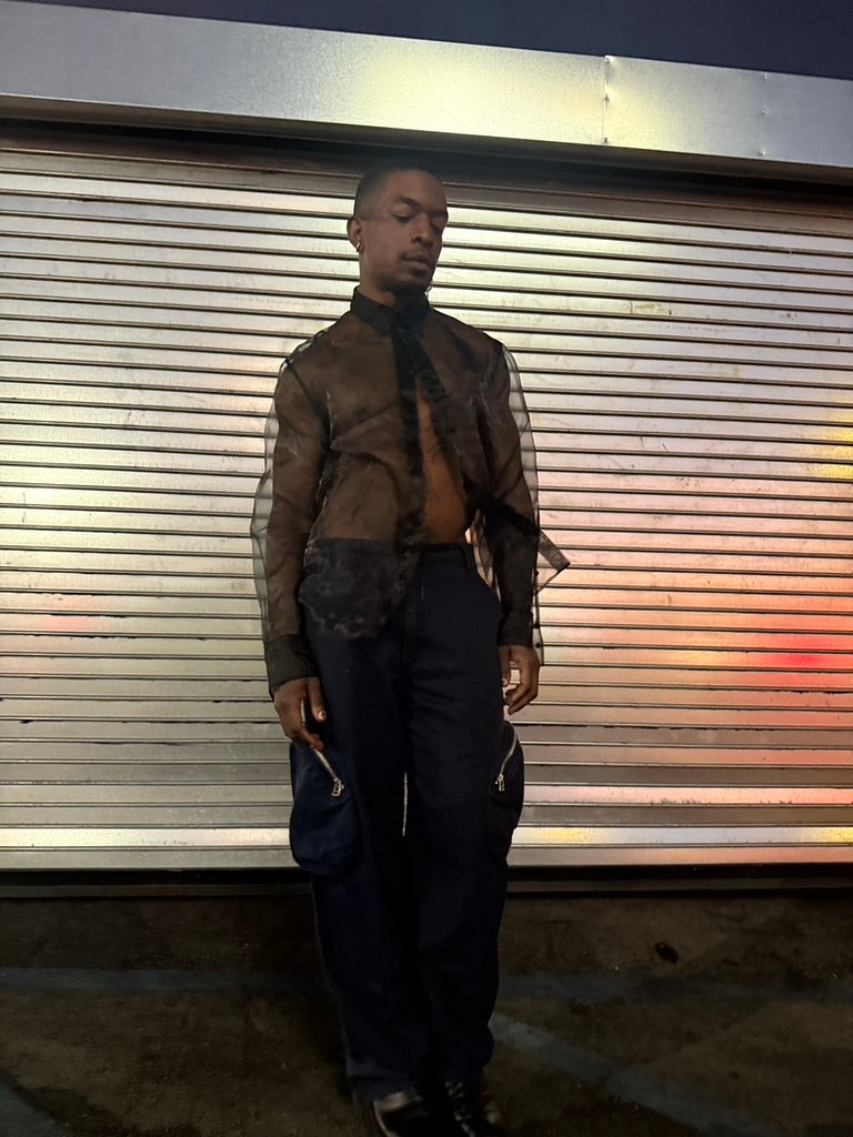 Eckhaus Latta FW24 Transparent Shirt Black