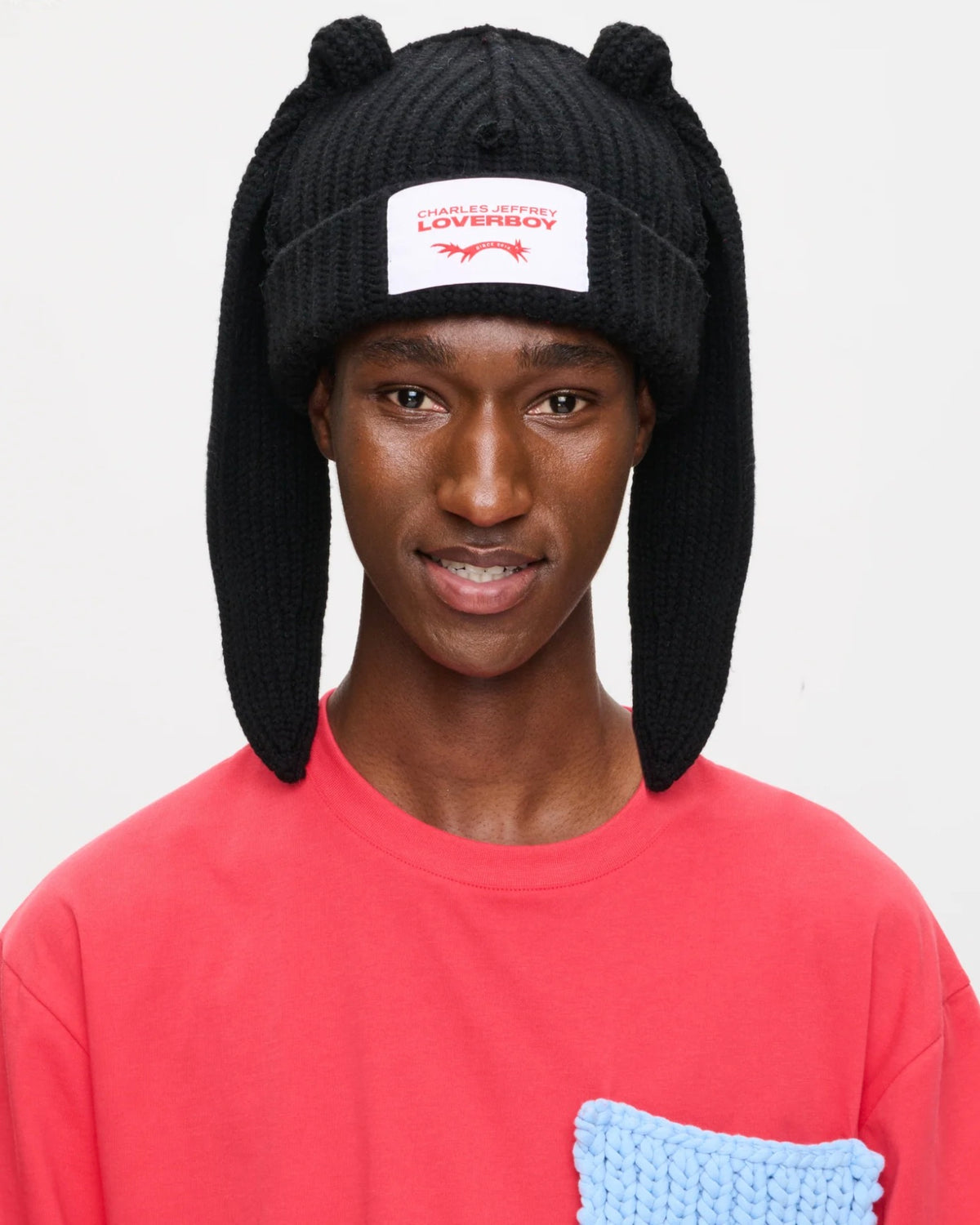 LOVERBOY BY CHARLES JEFFREY CHUNKY RABBIT BEANIE