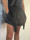 GMBH BOXING SHORTS W FRINGES BLACK