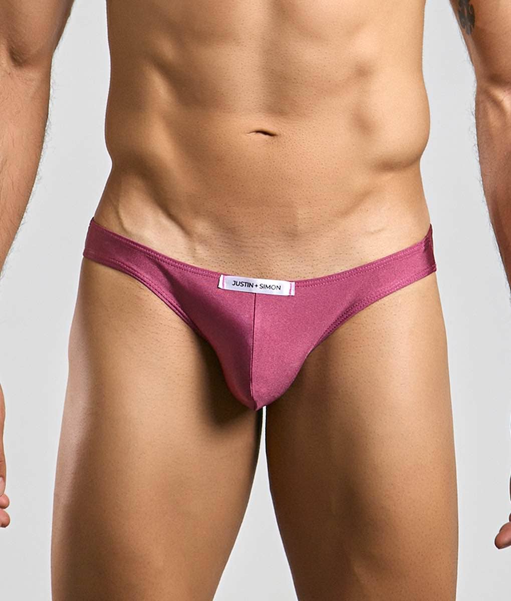 Justin + Simon Classic Mens Bikini - Wine