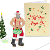 Funny Christmas Card Pop Up Sexy Santa Claus Holiday Cards