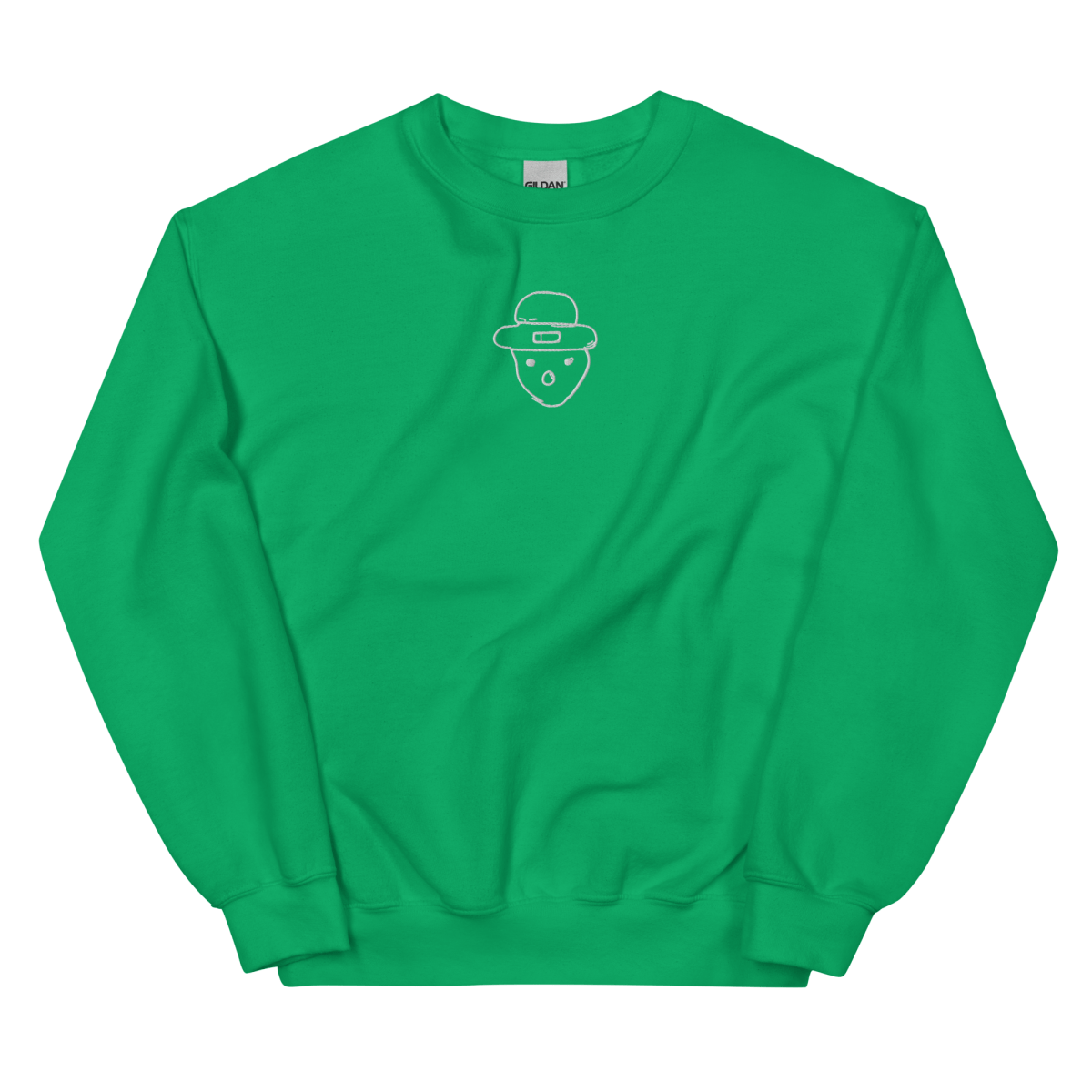 Leprechaun Sketch Embroidered Sweatshirt