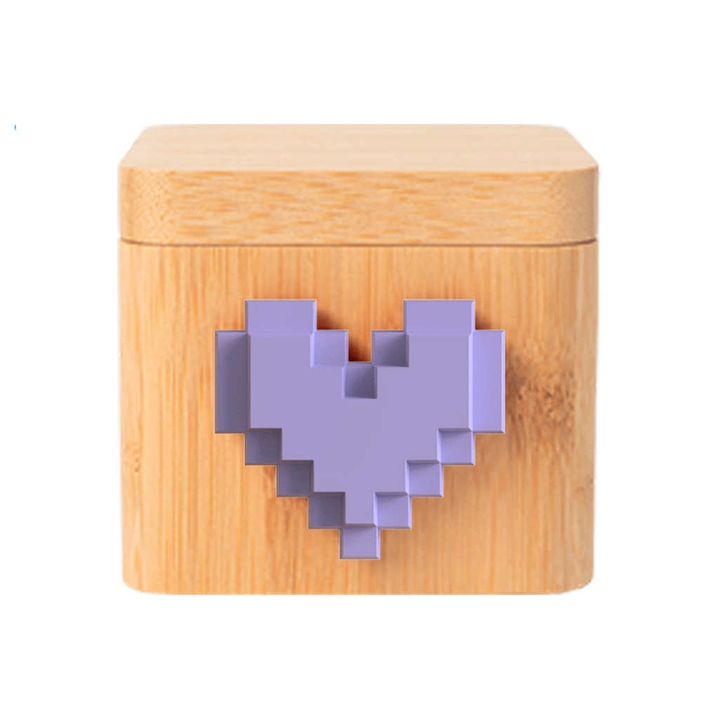 Lovebox Color & Photo - Lilac Pixel Heart