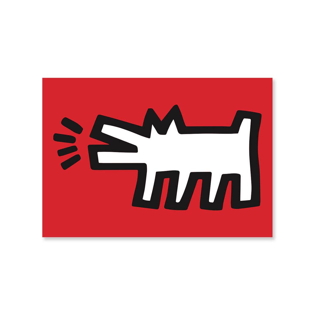Keith Haring White Barking Dog Magnet