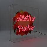 'Mother F*cker' Large Glass Neon Sign: Pink