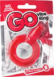 Go Vibe Ring Disposable Cock Ring - Red
