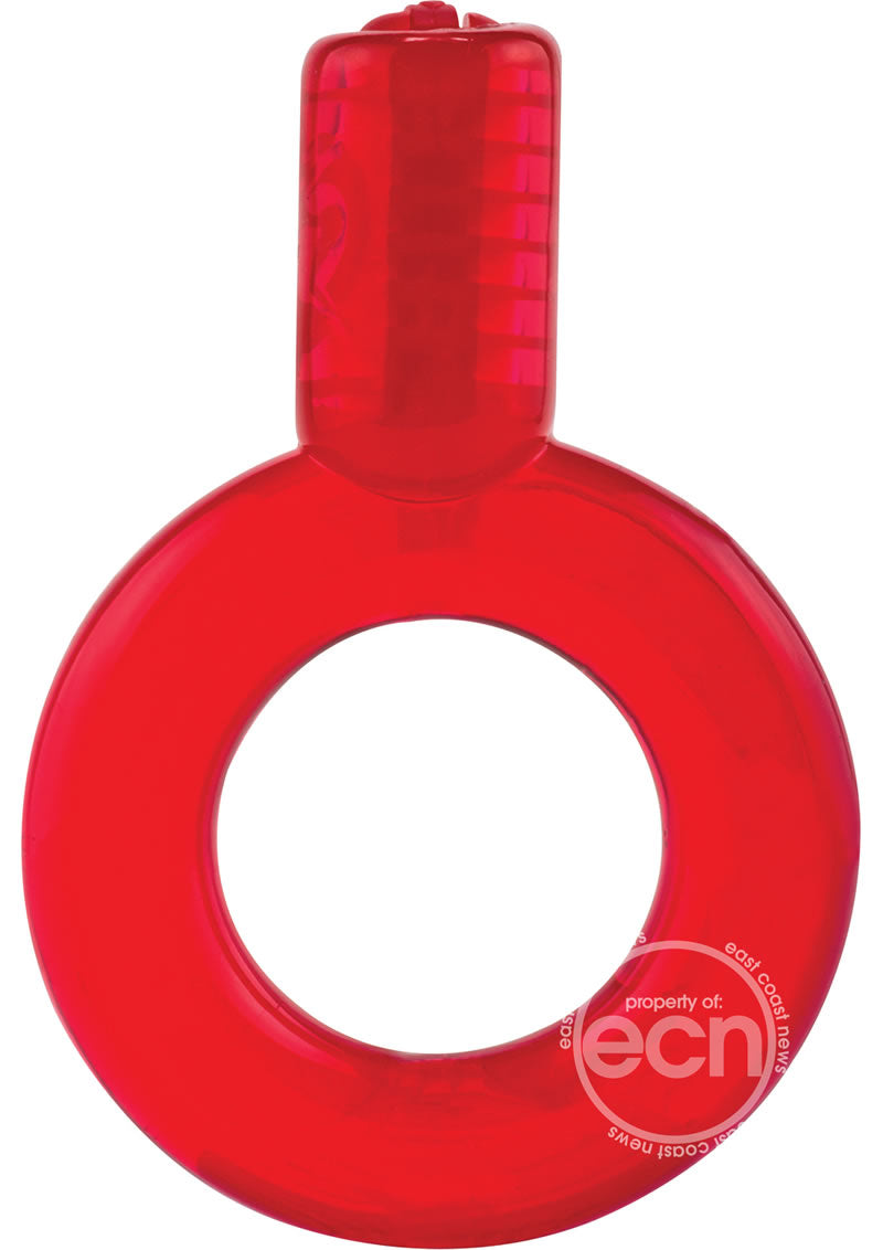 Go Vibe Ring Disposable Cock Ring - Red