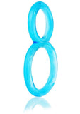 Ofinity Super Stretchy Double Silicone Cock Ring Waterproof - Blue