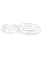 Ofinity Super Stretchy Double Silicone Cock Ring Waterproof - Clear