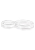 Ofinity Super Stretchy Double Silicone Cock Ring Waterproof - Clear