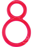 Ofinity Super Stretchy Double Silicone Cock Ring Waterproof - Red
