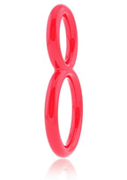 Ofinity Super Stretchy Double Silicone Cock Ring Waterproof - Red