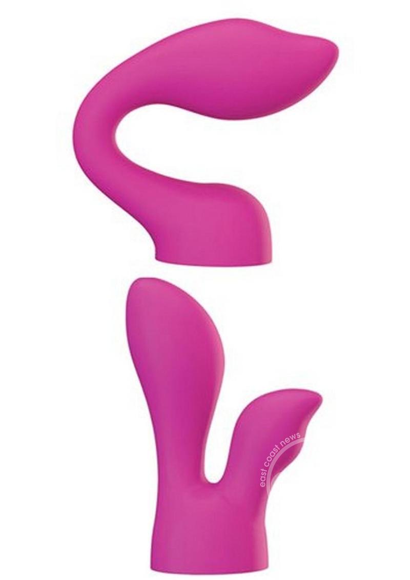 PalmSensual Silicone Massager Head Attachment (2 Per Pack) - Pink