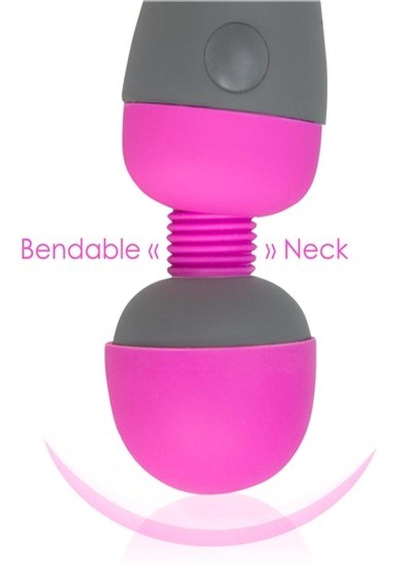 PalmPower Body Silicone Wand Massager - Gray/Pink
