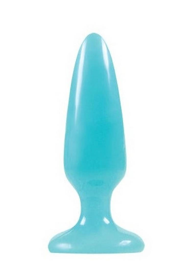 Firefly Pleasure Plug Small Butt Plug Glow In The Dark - Blue