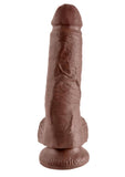 King Cock Dildo with Balls 8in - Chocolate