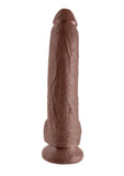 King Cock Dildo with Balls 9in - Chocolate