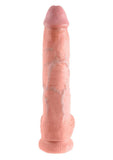 King Cock Dildo with Balls 10in - Vanilla