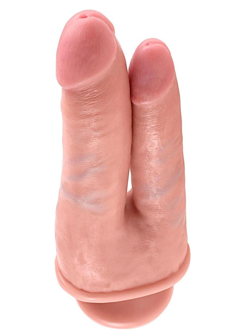 King Cock Double Penetrator Dildo - Vanilla