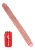 King Cock Thick Double Dildo 16in - Vanilla