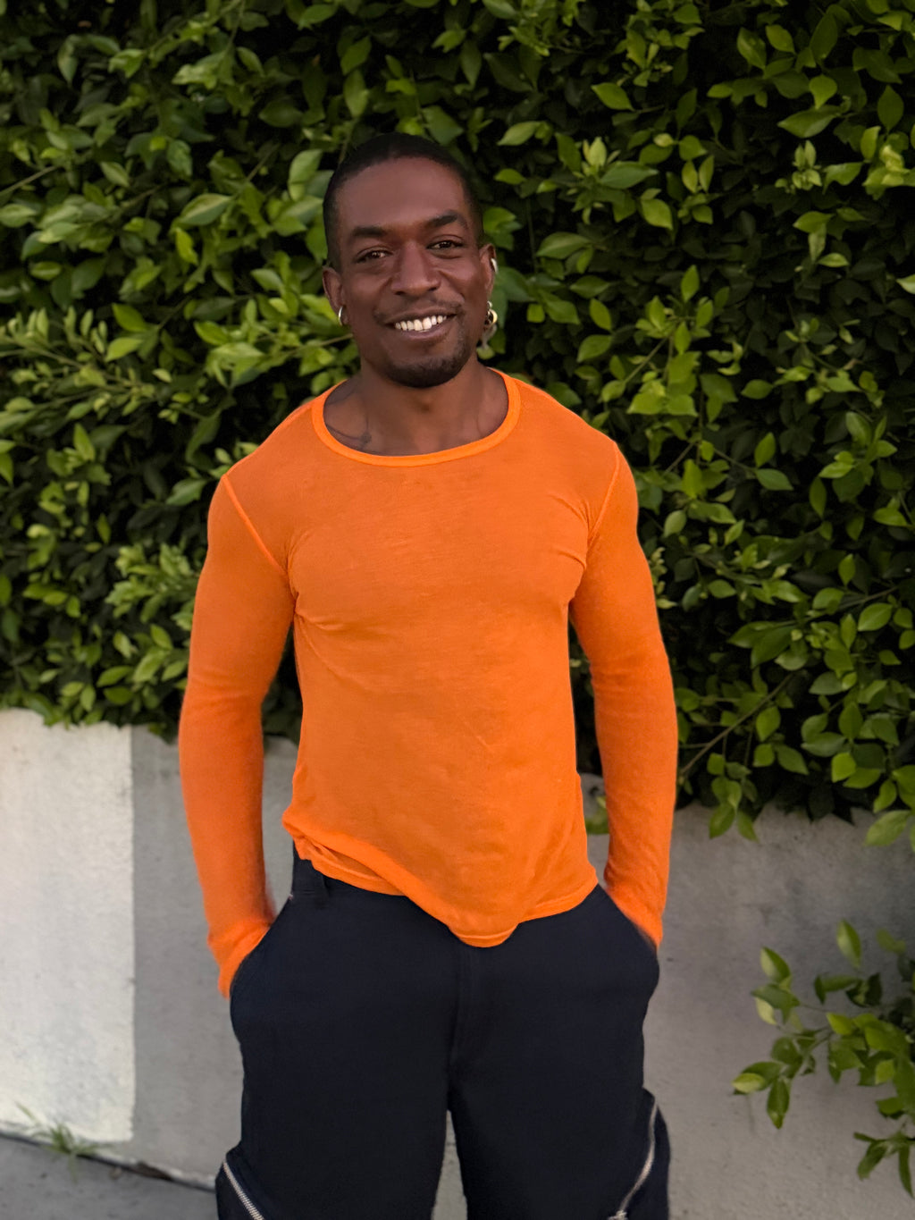 Eckhaus Latta Base Long-sleeve TANGERINE