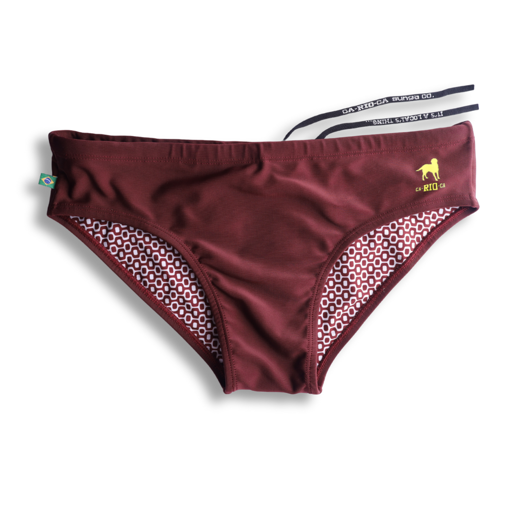 Barolo burgundy solids  Men's Swimming Sunga - Beachwear for Men