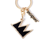 Jean-Michel Basquiat Black and Gold Crown Keyring