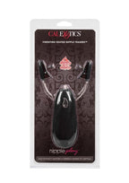 Nipple Play Vibrating Warming Nipple Teasers with Wired Remote Control - Black