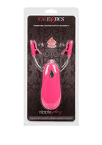 Nipple Play Vibrating Warming Nipple Teasers with Wired Remote Control - Pink