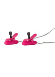 Nipple Play Vibrating Warming Nipple Teasers with Wired Remote Control - Pink