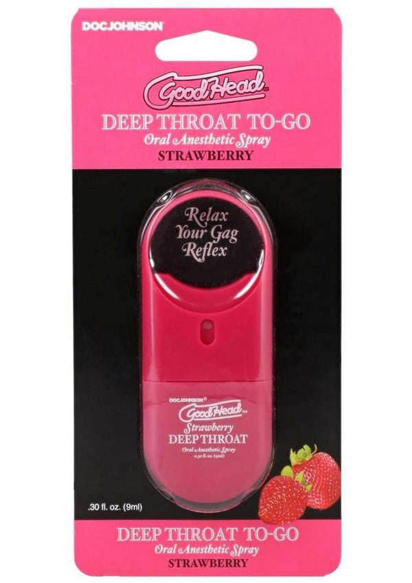 GoodHead Deep Throat To-Go Oral Anesthetic Spray - Strawberry .30oz