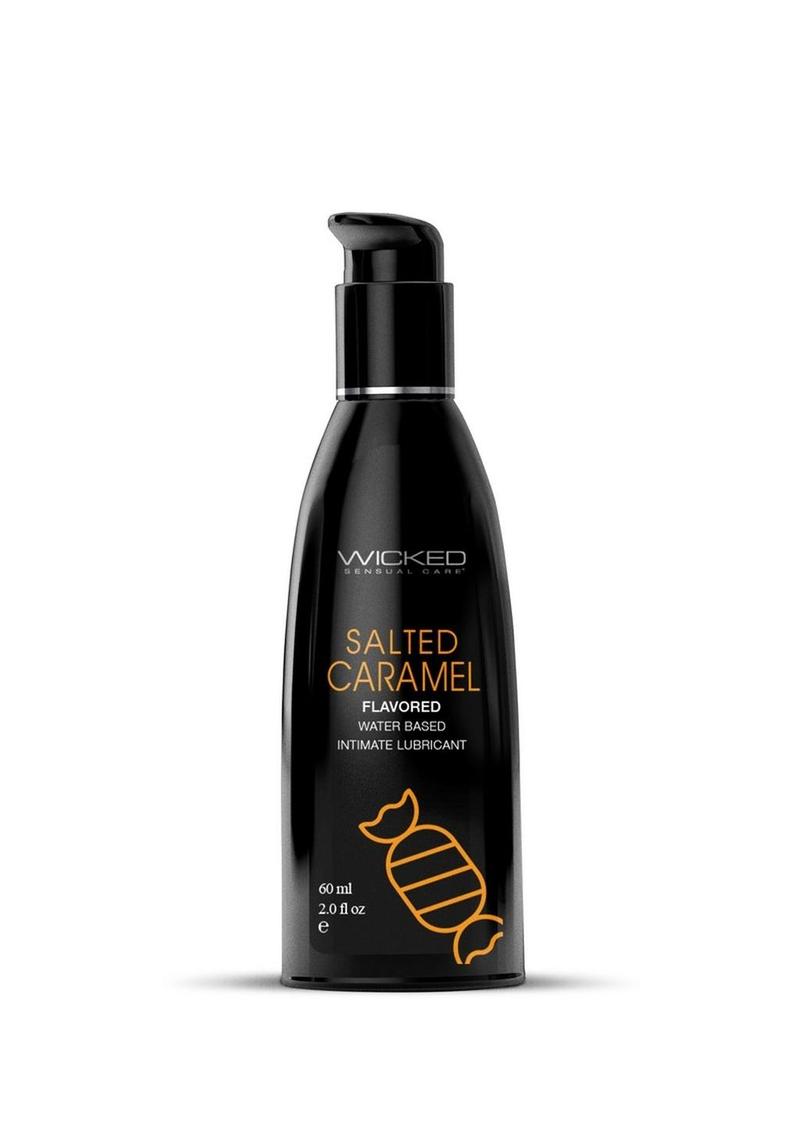 Wicked Aqua Water Based Flavored Lubricant Salted Caramel 2oz