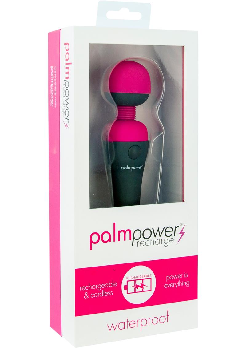 PalmPower Rechargeable Silicone Personal Wand Massager - Fuchsia