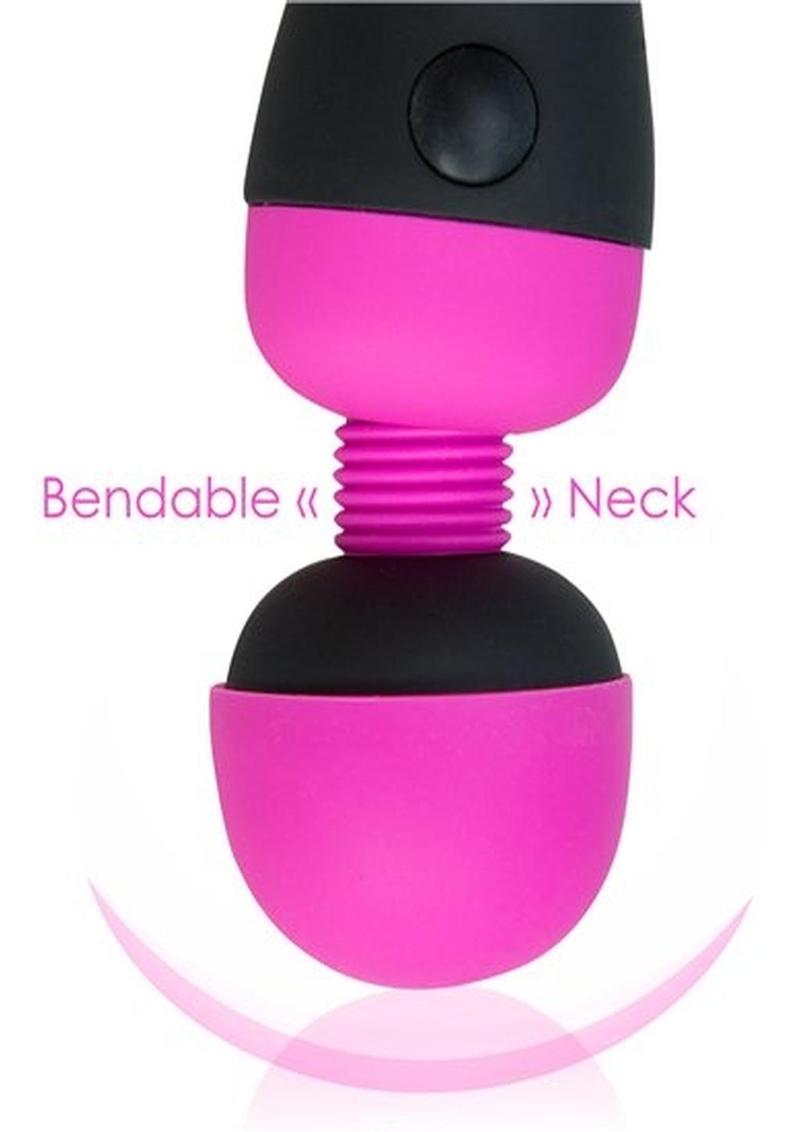 PalmPower Rechargeable Silicone Personal Wand Massager - Fuchsia