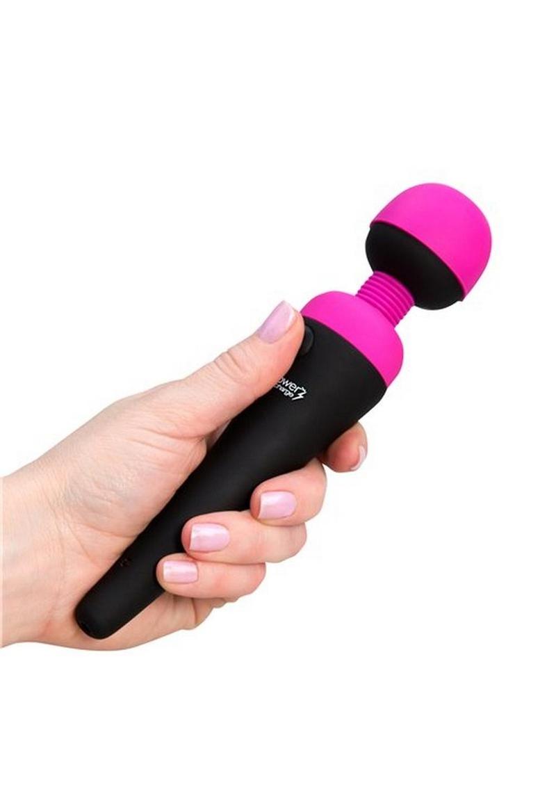 PalmPower Rechargeable Silicone Personal Wand Massager - Fuchsia