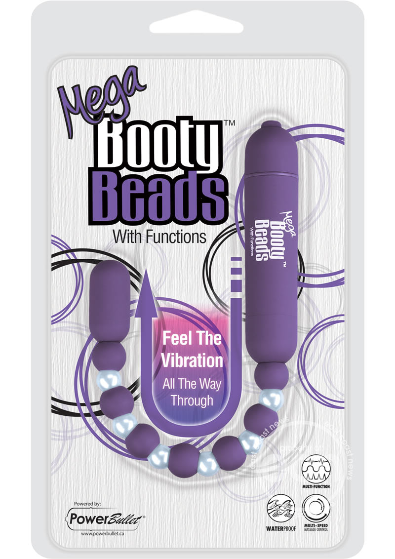 Mega Booty Beads Vibrating Anal Beads - Purple