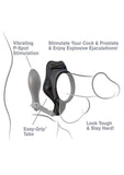 Fantasy C-Ringz Silicone Rock Hard Ass-Gasm Cock Ring with Butt Plug - Black