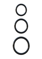 Fantasy C-Ringz Silicone 3-Ring Stamina Cock Ring Set - Black
