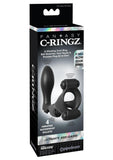 Fantasy C-Ringz Ultimate Silicone Ass-Gasm Cock Ring with Butt Plug - Black