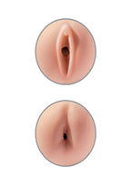 Pipedream Extreme Toyz Tight Grip Pussy & Ass Masturbator - Pussy and Butt - Black/Vanilla
