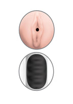 Pipedream Extreme Toyz Mega Grip Vibrating Pussy Masturbator - Pussy - White/Black/Vanilla