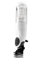 Pipedream Extreme Toyz Rechargeable Mega-Bator Pussy Masturbator - Pussy - White/Clear
