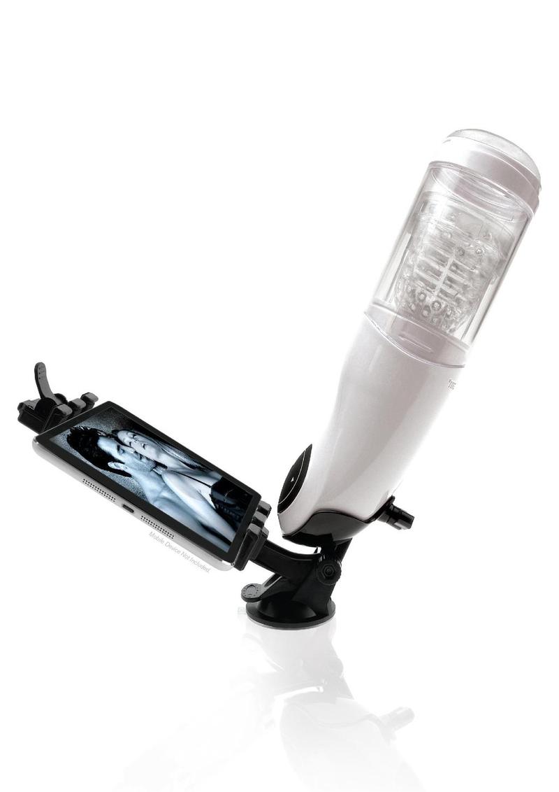 Pipedream Extreme Toyz Rechargeable Mega-Bator Pussy Masturbator - Pussy - White/Clear