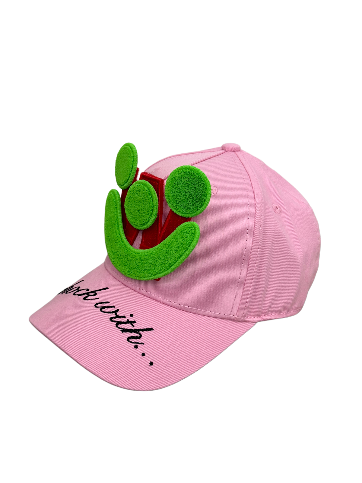 Smiley Cap in Pink by Walter van Beirendonck