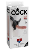 King Cock Strap on Harness with Dildo 8in - Vanilla
