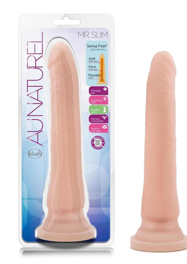 Au Naturel Mr. Slim Dildo 9.5in - Vanilla