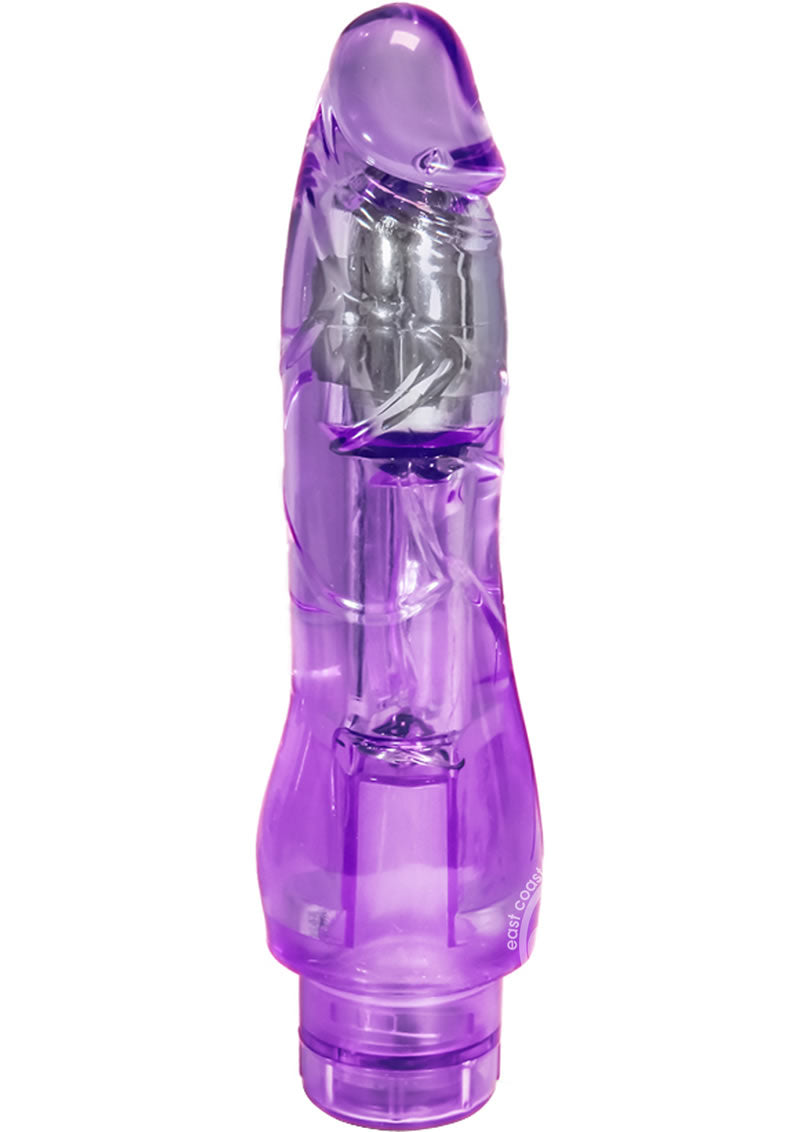 Naturally Yours Fantasy Vibrating Dildo 8.5in - Purple
