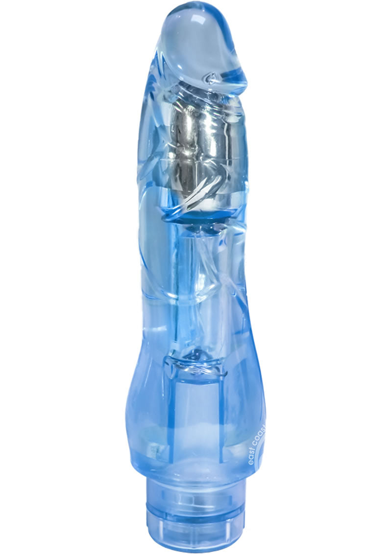 Naturally Yours Fantasy Vibrating Dildo 8.5in - Blue