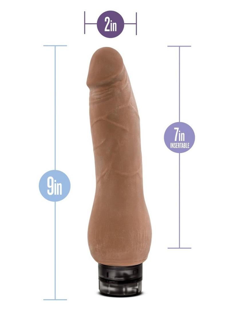Au Naturel Tomas Vibrating Dildo 9in - Caramel